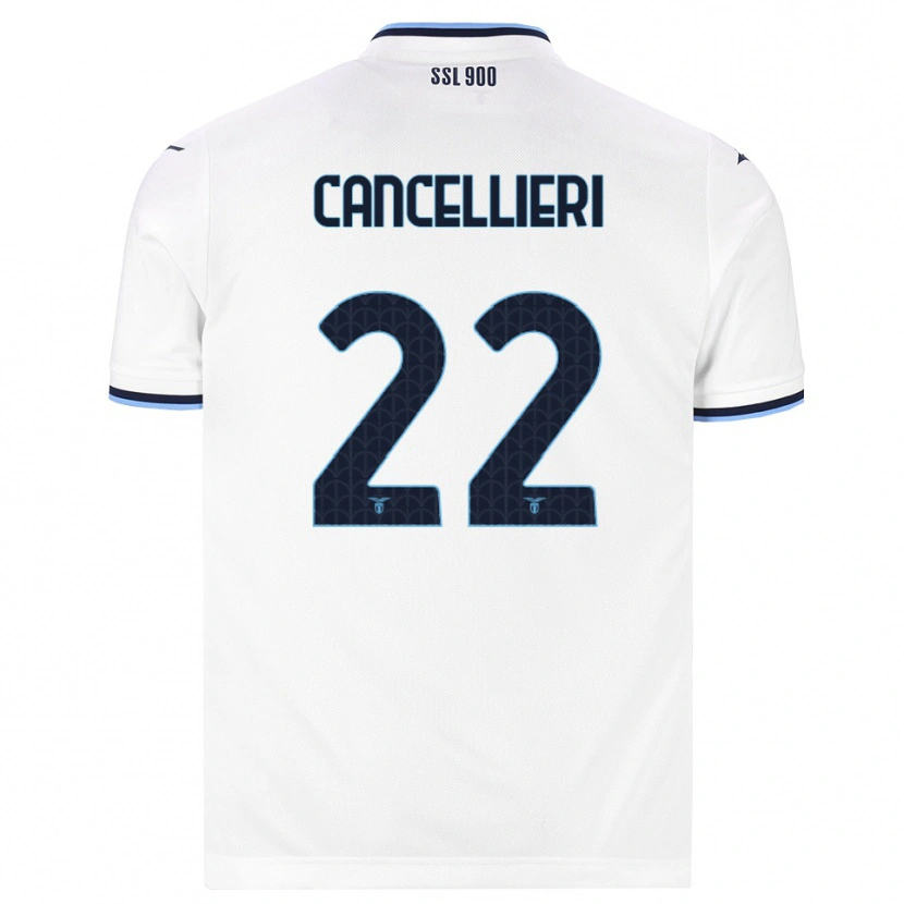 Danxen Męski Matteo Cancellieri #22 Biały Granatowy Wyjazdowa Koszulka 2026/27 Koszulki Klubowe