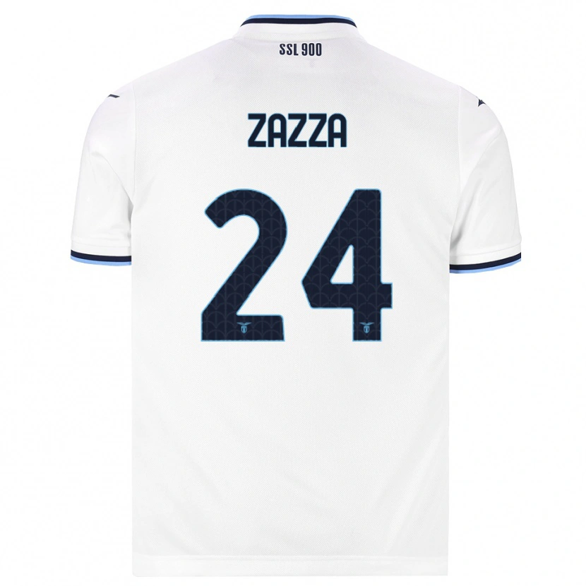 Danxen Męski Matteo Zazza #24 Biały Granatowy Wyjazdowa Koszulka 2026/27 Koszulki Klubowe