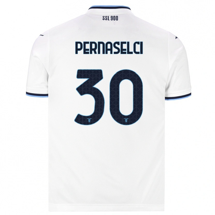 Danxen Męski Leonardo Pernaselci #30 Biały Granatowy Wyjazdowa Koszulka 2026/27 Koszulki Klubowe