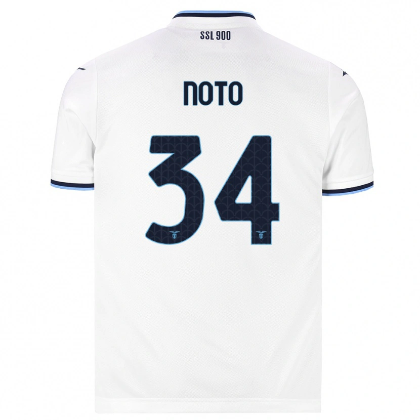 Danxen Męski Pierpaolo Noto #34 Biały Granatowy Wyjazdowa Koszulka 2026/27 Koszulki Klubowe