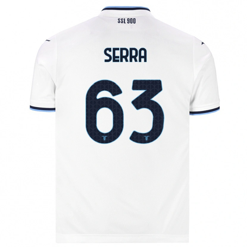 Danxen Męski Federico Serra #63 Biały Granatowy Wyjazdowa Koszulka 2026/27 Koszulki Klubowe