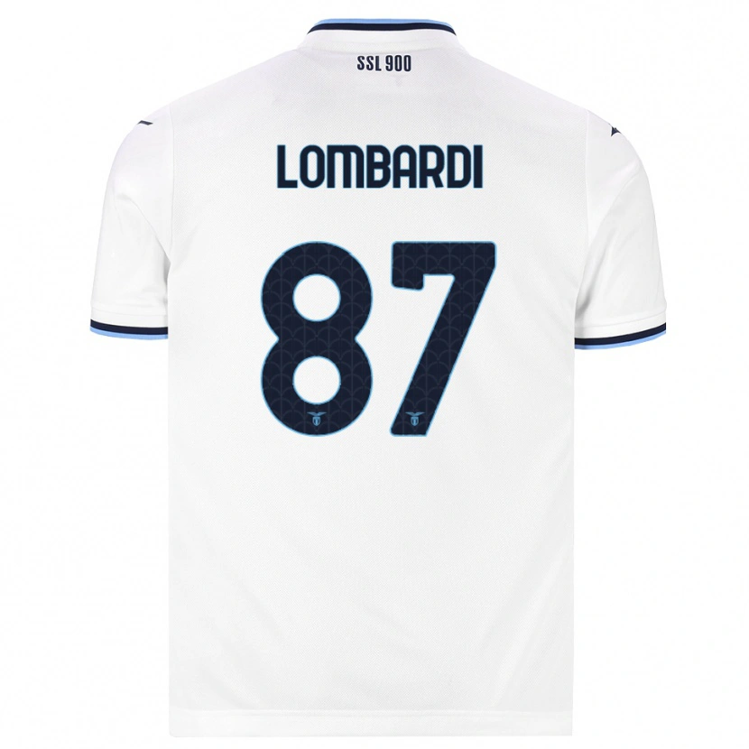Danxen Męski Cristiano Lombardi #87 Biały Granatowy Wyjazdowa Koszulka 2026/27 Koszulki Klubowe