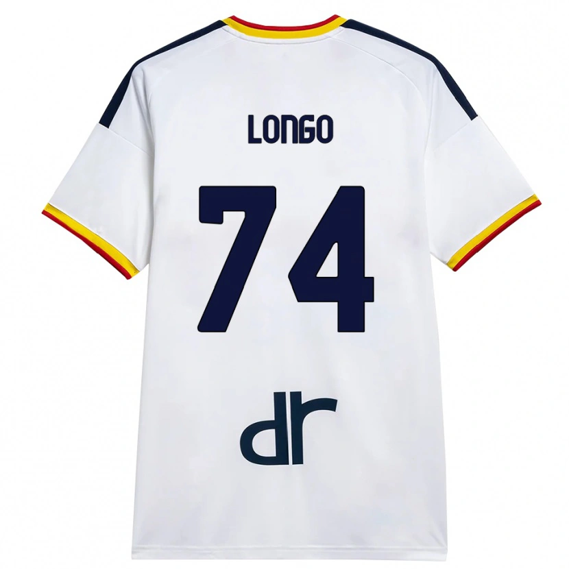 Danxen Męski Francesco Longo #74 Biały Żółty Czerwony Wyjazdowa Koszulka 2026/27 Koszulki Klubowe