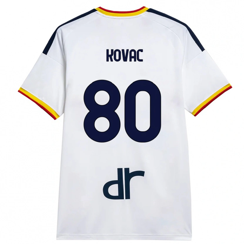 Danxen Męski Niko Kovač #80 Biały Żółty Czerwony Wyjazdowa Koszulka 2026/27 Koszulki Klubowe