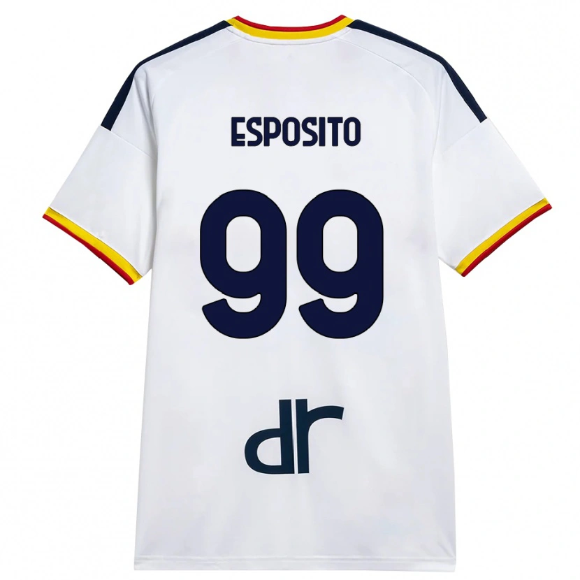Danxen Męski Pasquale Esposito #99 Biały Żółty Czerwony Wyjazdowa Koszulka 2026/27 Koszulki Klubowe