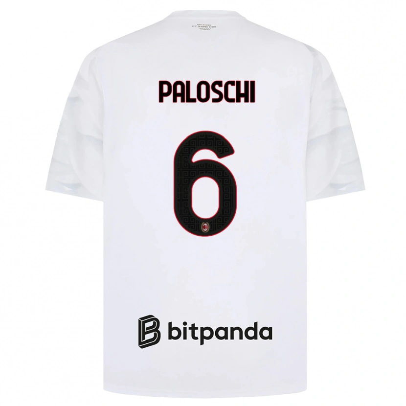 Danxen Męski Dorian Paloschi #6 Biały Czerwony Czarny Wyjazdowa Koszulka 2026/27 Koszulki Klubowe