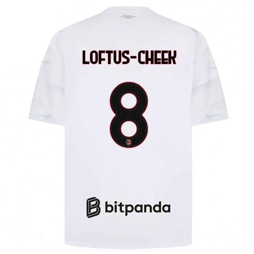 Danxen Męski Ruben Loftus-Cheek #8 Biały Czerwony Czarny Wyjazdowa Koszulka 2026/27 Koszulki Klubowe