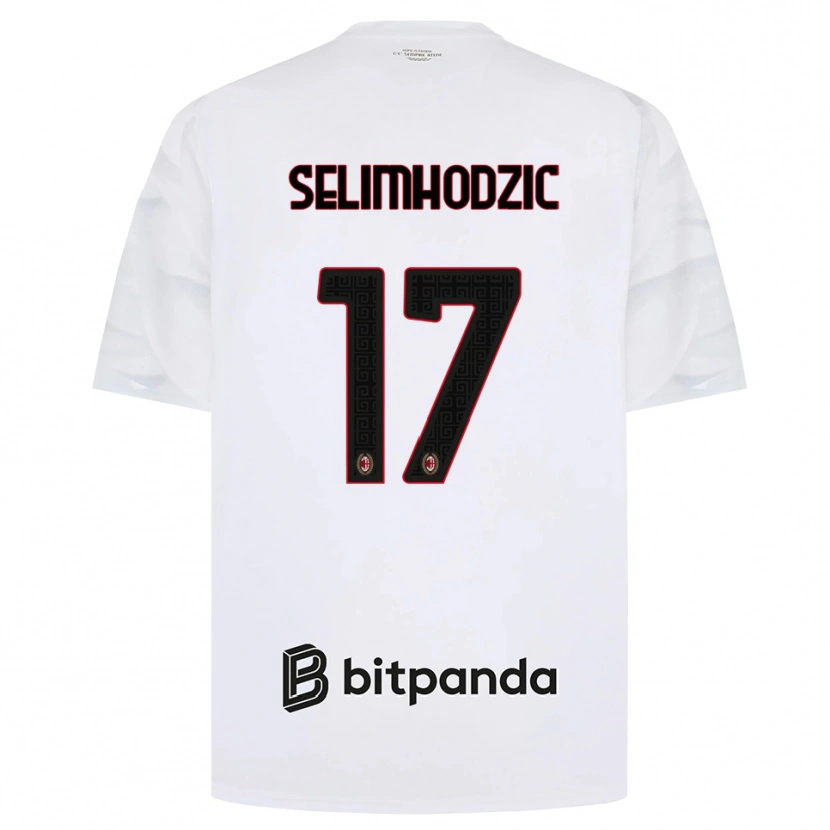 Danxen Męski Noa Selimhodzic #17 Biały Czerwony Czarny Wyjazdowa Koszulka 2026/27 Koszulki Klubowe