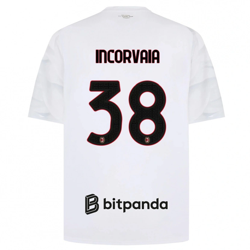 Danxen Męski Giovanni Incorvaia #38 Biały Czerwony Czarny Wyjazdowa Koszulka 2026/27 Koszulki Klubowe