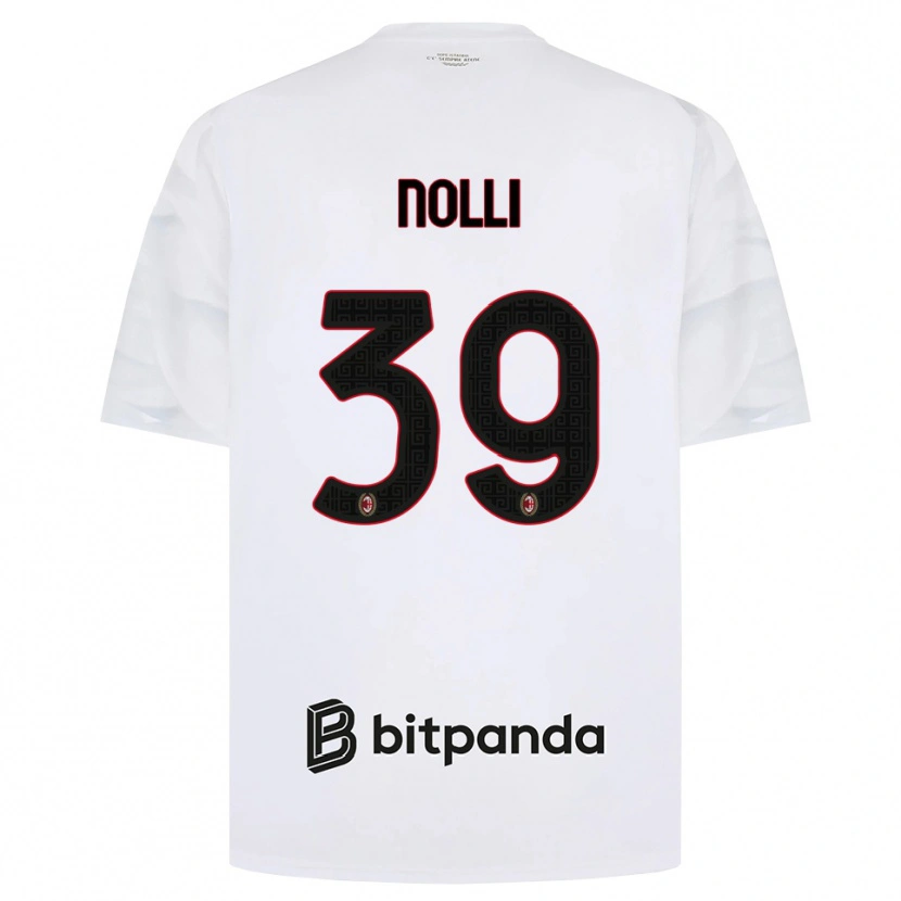 Danxen Męski Luca Nolli #39 Biały Czerwony Czarny Wyjazdowa Koszulka 2026/27 Koszulki Klubowe