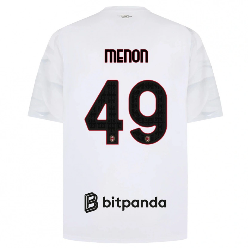Danxen Męski Luca Menon #49 Biały Czerwony Czarny Wyjazdowa Koszulka 2026/27 Koszulki Klubowe