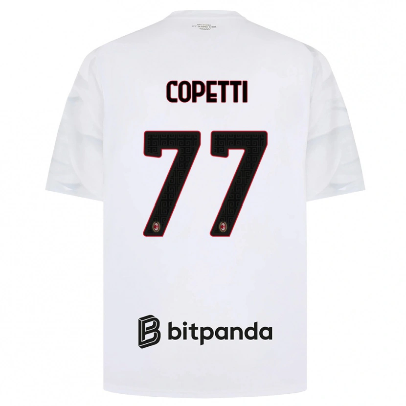 Danxen Męski Matilde Copetti #77 Biały Czerwony Czarny Wyjazdowa Koszulka 2026/27 Koszulki Klubowe