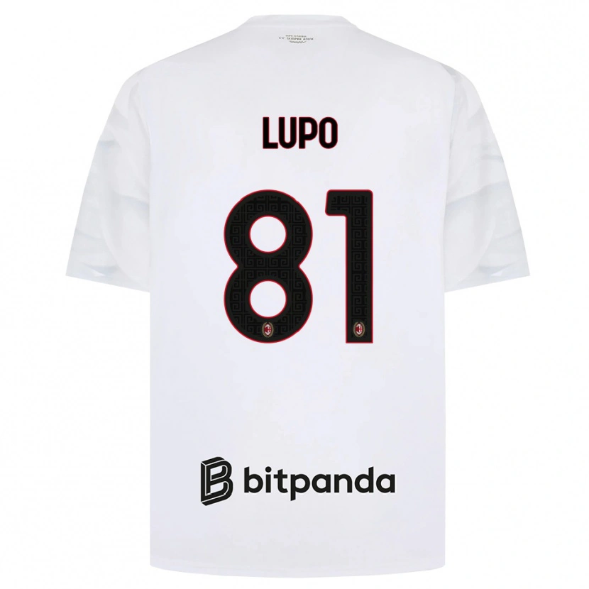 Danxen Męski Simone Lupo #81 Biały Czerwony Czarny Wyjazdowa Koszulka 2026/27 Koszulki Klubowe