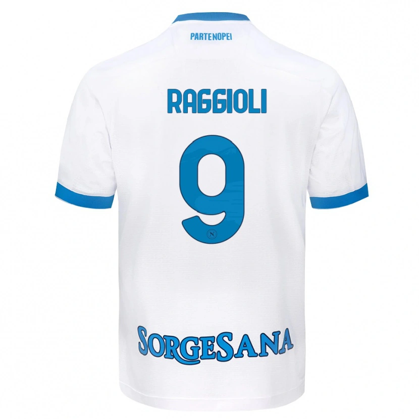 Danxen Męski Christian Raggioli #9 Biały Błękitny Wyjazdowa Koszulka 2026/27 Koszulki Klubowe