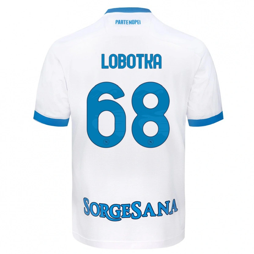 Danxen Męski Stanislav Lobotka #68 Biały Błękitny Wyjazdowa Koszulka 2026/27 Koszulki Klubowe