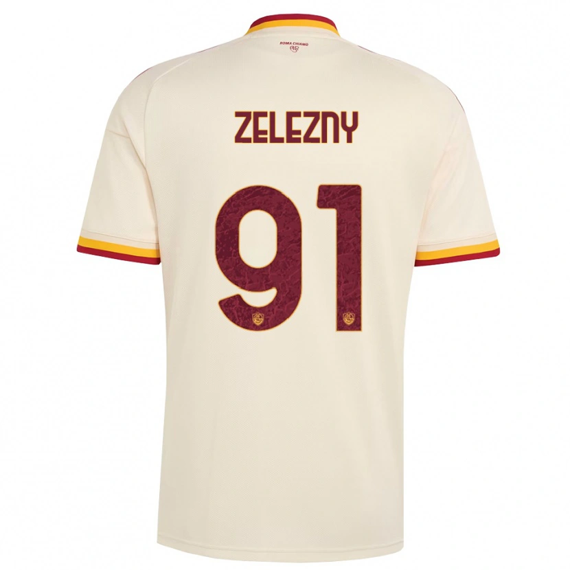 Danxen Męski Radoslaw Zelezny #91 Szampan Czerwony Żółty Wyjazdowa Koszulka 2026/27 Koszulki Klubowe