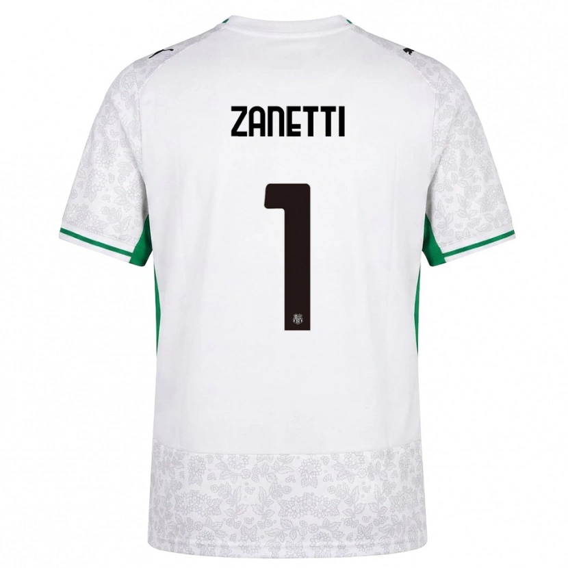 Danxen Męski Ercole Zanetti #1 Biały Czarny Zielony Wyjazdowa Koszulka 2026/27 Koszulki Klubowe