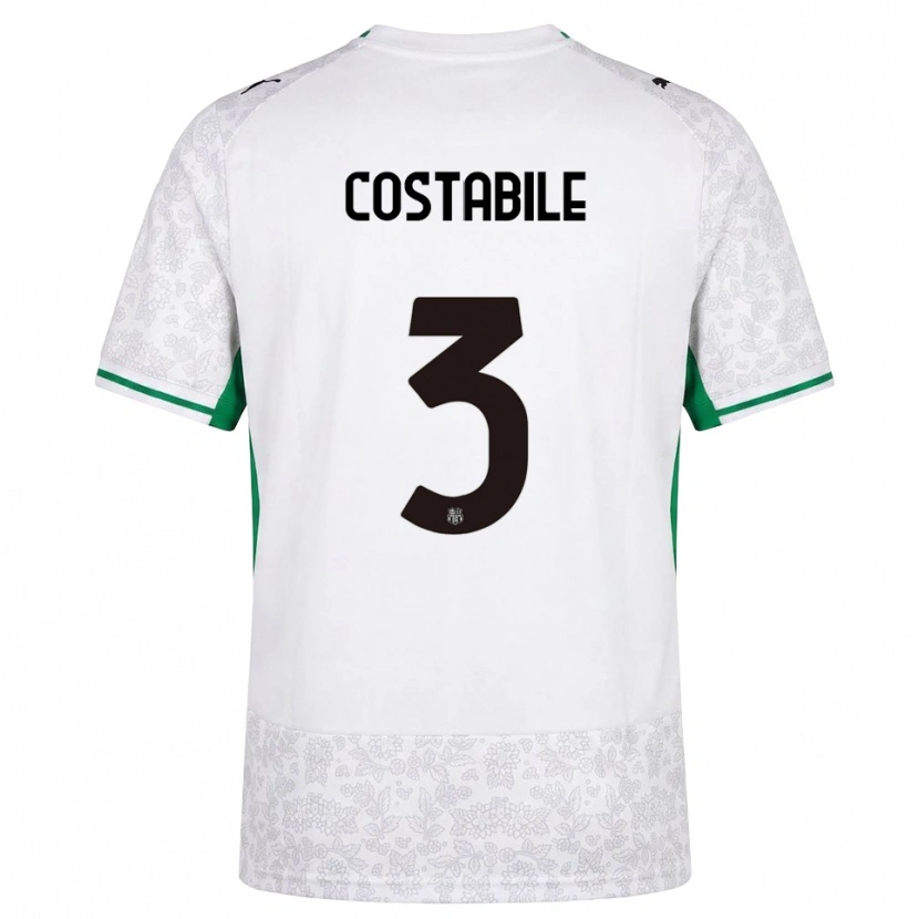 Danxen Męski Cristian Costabile #3 Biały Czarny Zielony Wyjazdowa Koszulka 2026/27 Koszulki Klubowe
