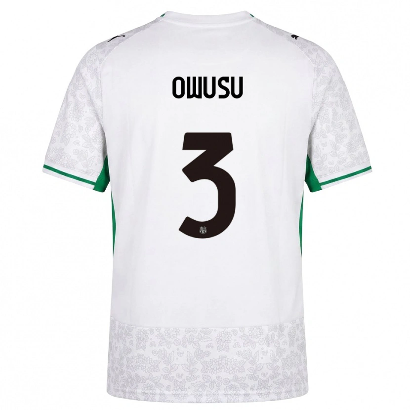Danxen Męski Gideon Owusu #3 Biały Czarny Zielony Wyjazdowa Koszulka 2026/27 Koszulki Klubowe