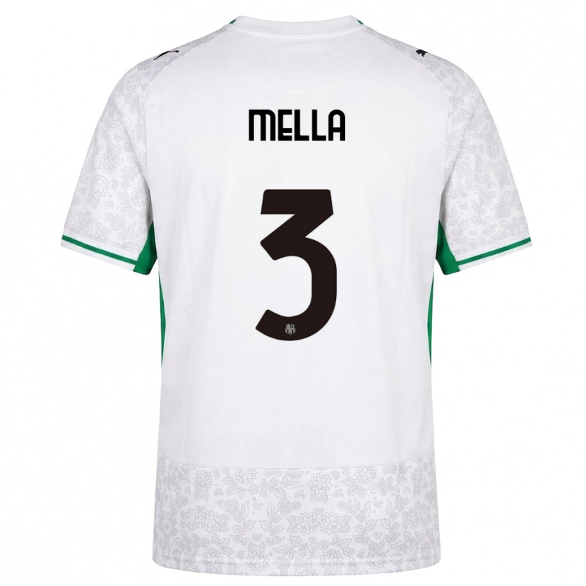 Danxen Męski Sara Mella #3 Biały Czarny Zielony Wyjazdowa Koszulka 2026/27 Koszulki Klubowe