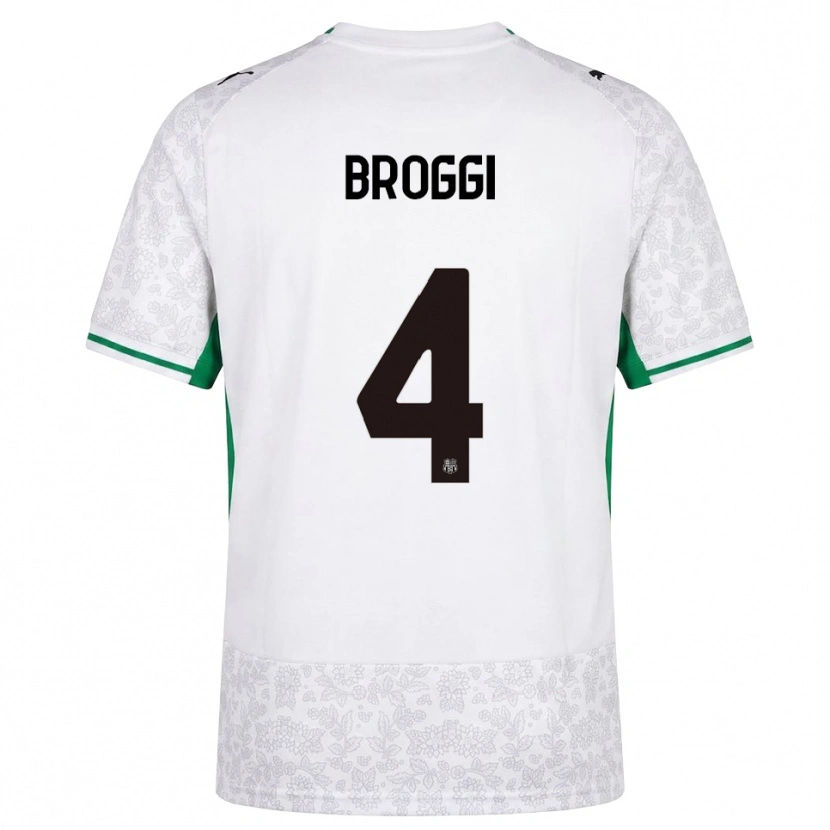 Danxen Męski Nicola Broggi #4 Biały Czarny Zielony Wyjazdowa Koszulka 2026/27 Koszulki Klubowe