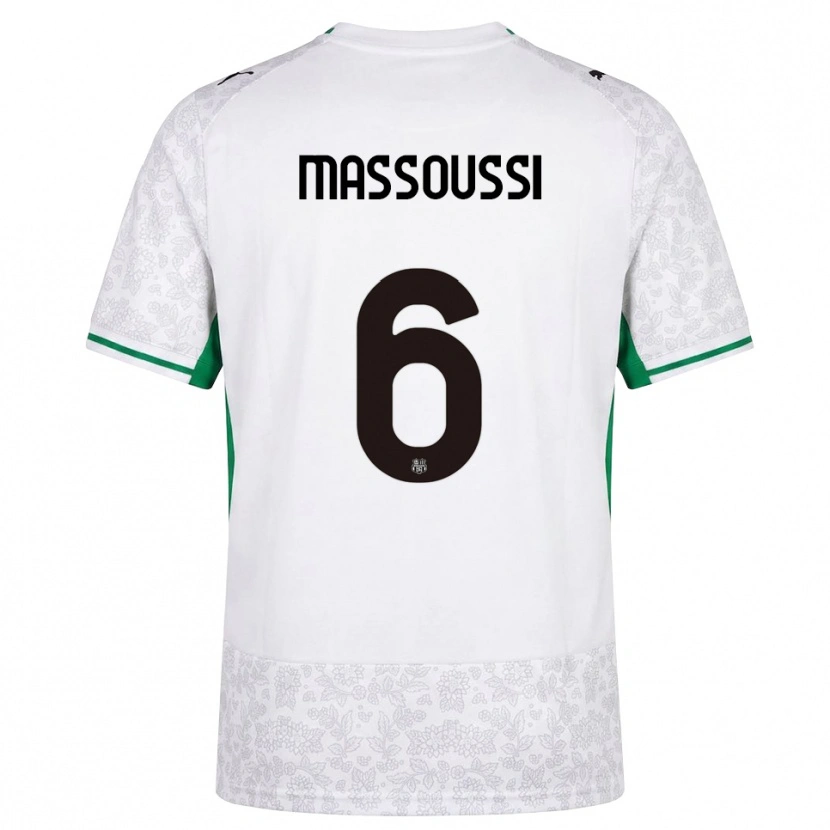 Danxen Męski Zaid Massoussi #6 Biały Czarny Zielony Wyjazdowa Koszulka 2026/27 Koszulki Klubowe