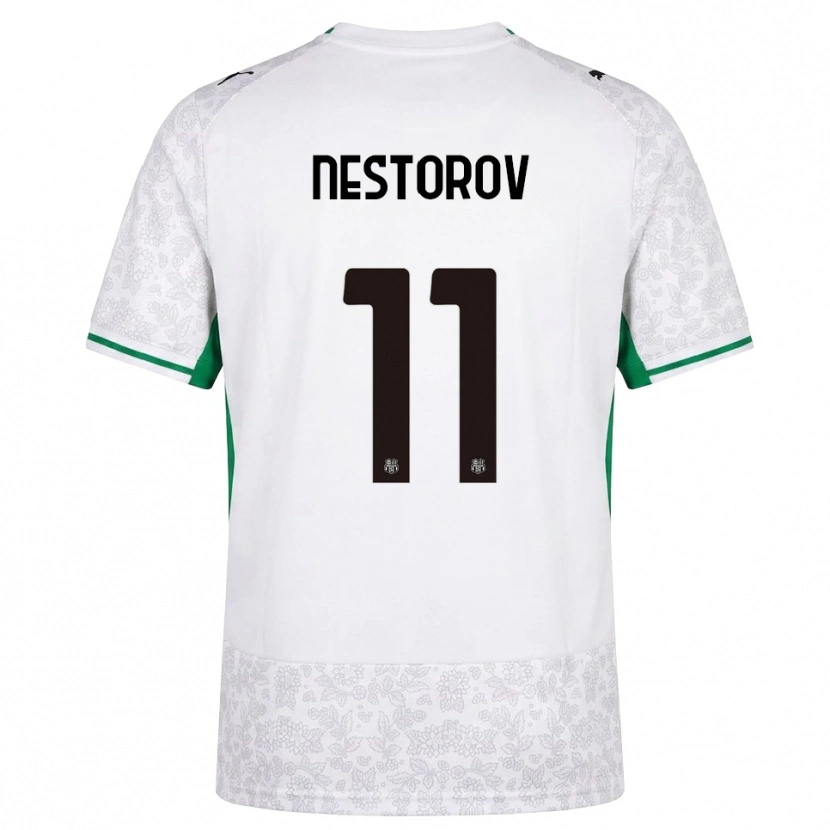 Danxen Męski Dean Nestorov #11 Biały Czarny Zielony Wyjazdowa Koszulka 2026/27 Koszulki Klubowe