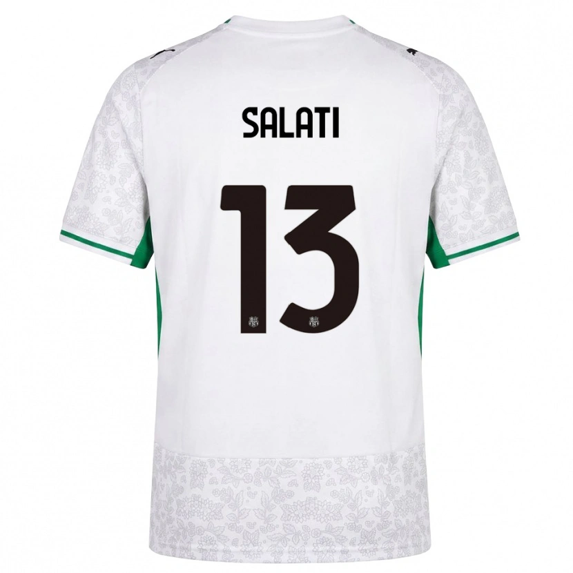 Danxen Męski Emanuele Salati #13 Biały Czarny Zielony Wyjazdowa Koszulka 2026/27 Koszulki Klubowe