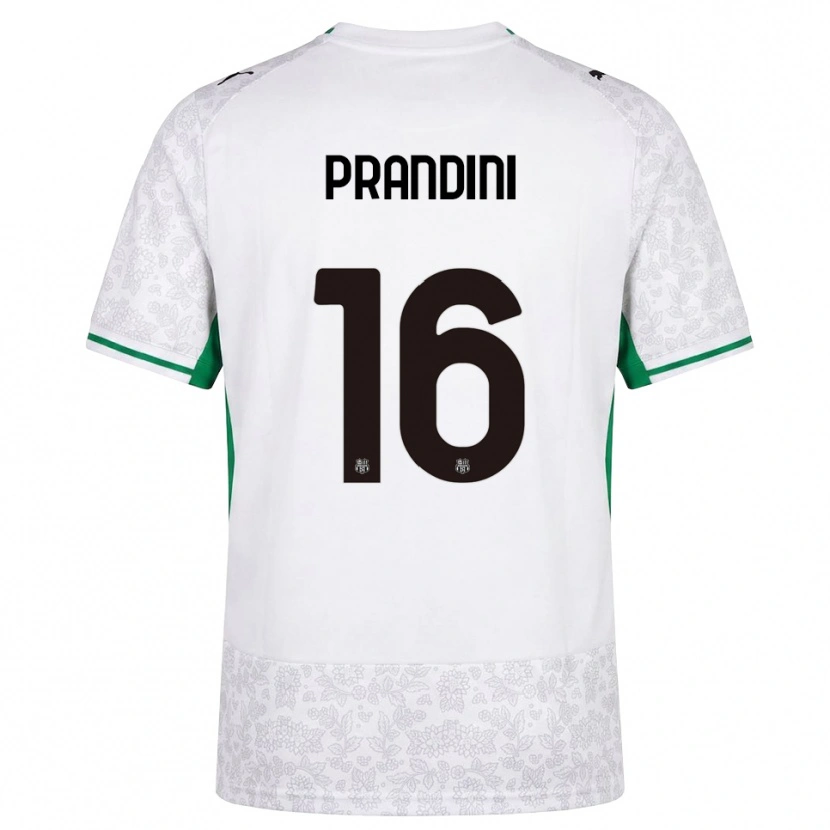 Danxen Męski Lorenzo Prandini #16 Biały Czarny Zielony Wyjazdowa Koszulka 2026/27 Koszulki Klubowe