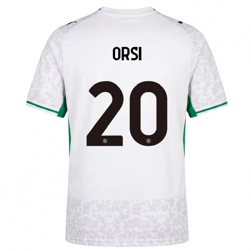 Danxen Męski Benedetta Orsi #20 Biały Czarny Zielony Wyjazdowa Koszulka 2026/27 Koszulki Klubowe