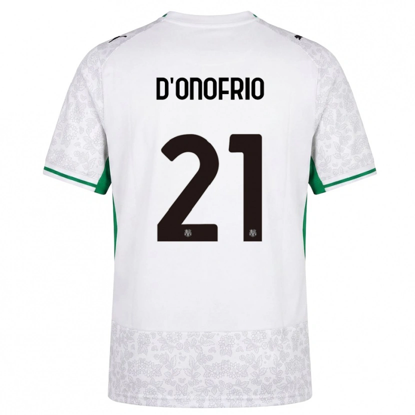 Danxen Męski Karol D'onofrio #21 Biały Czarny Zielony Wyjazdowa Koszulka 2026/27 Koszulki Klubowe
