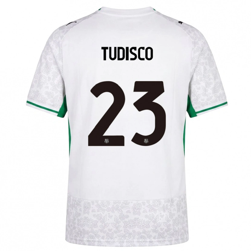 Danxen Męski Giorgia Tudisco #23 Biały Czarny Zielony Wyjazdowa Koszulka 2026/27 Koszulki Klubowe