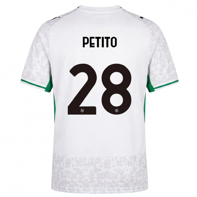 Danxen Męski Christian Petito #28 Biały Czarny Zielony Wyjazdowa Koszulka 2026/27 Koszulki Klubowe