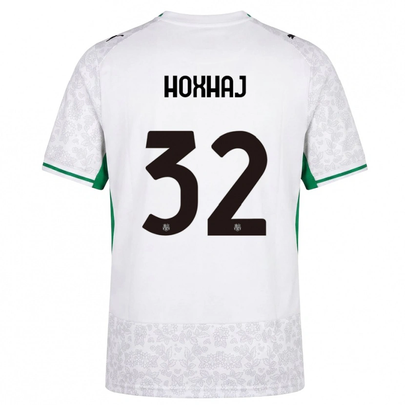 Danxen Męski Kristina Hoxhaj #32 Biały Czarny Zielony Wyjazdowa Koszulka 2026/27 Koszulki Klubowe