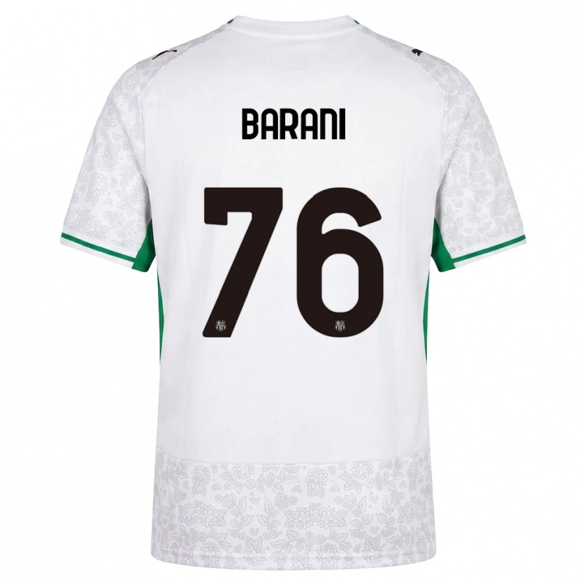 Danxen Męski Luca Barani #76 Biały Czarny Zielony Wyjazdowa Koszulka 2026/27 Koszulki Klubowe