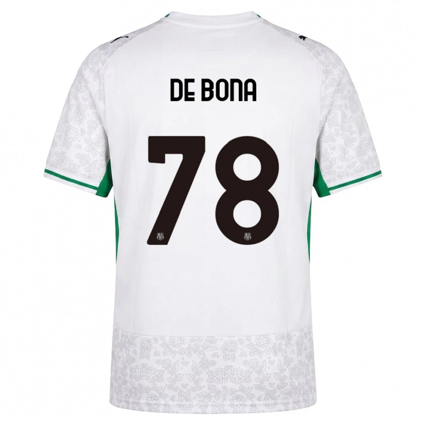 Danxen Męski Francesca De Bona #78 Biały Czarny Zielony Wyjazdowa Koszulka 2026/27 Koszulki Klubowe
