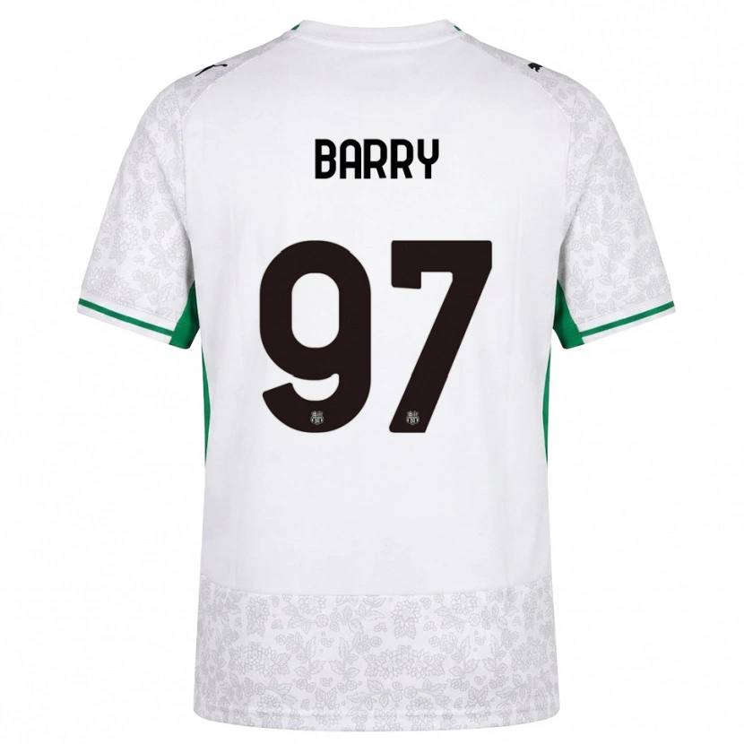 Danxen Męski Omar Barry #97 Biały Czarny Zielony Wyjazdowa Koszulka 2026/27 Koszulki Klubowe