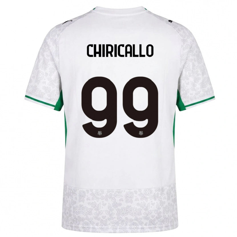 Danxen Męski Giovanni Chiricallo #99 Biały Czarny Zielony Wyjazdowa Koszulka 2026/27 Koszulki Klubowe
