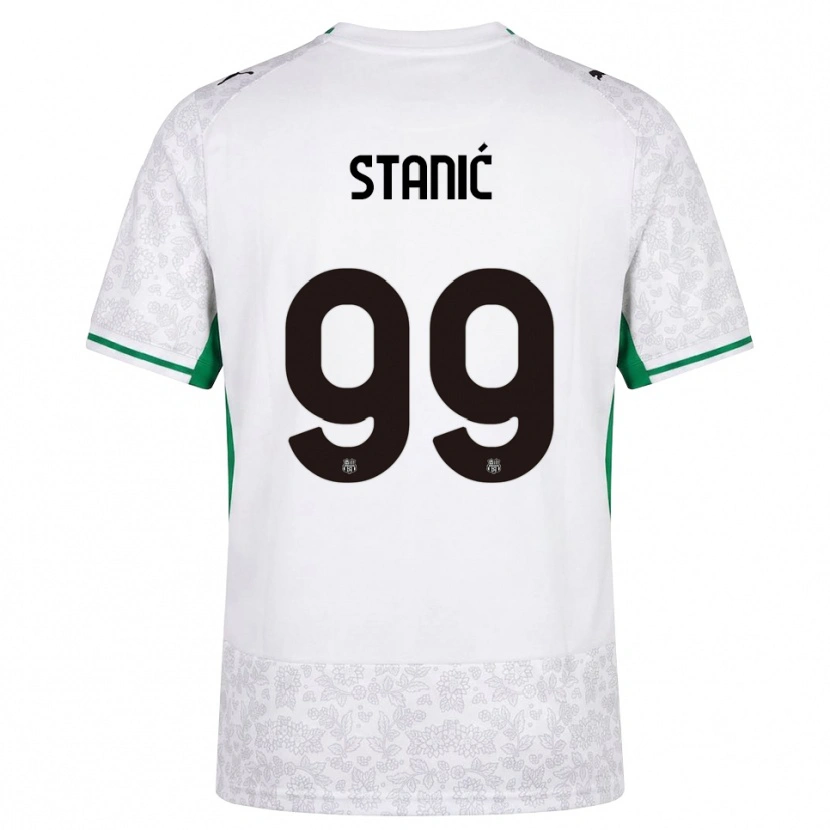 Danxen Męski Paulina Stanić #99 Biały Czarny Zielony Wyjazdowa Koszulka 2026/27 Koszulki Klubowe