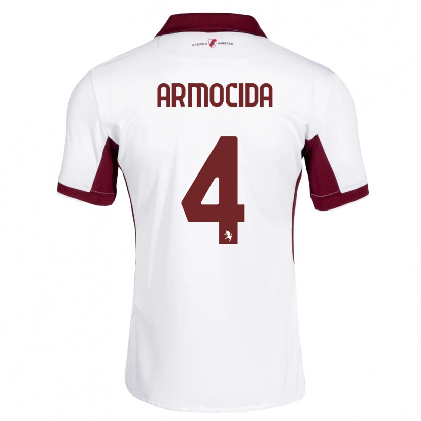 Danxen Męski Simone Armocida #4 Bordowy Biały Czerwony Wyjazdowa Koszulka 2026/27 Koszulki Klubowe