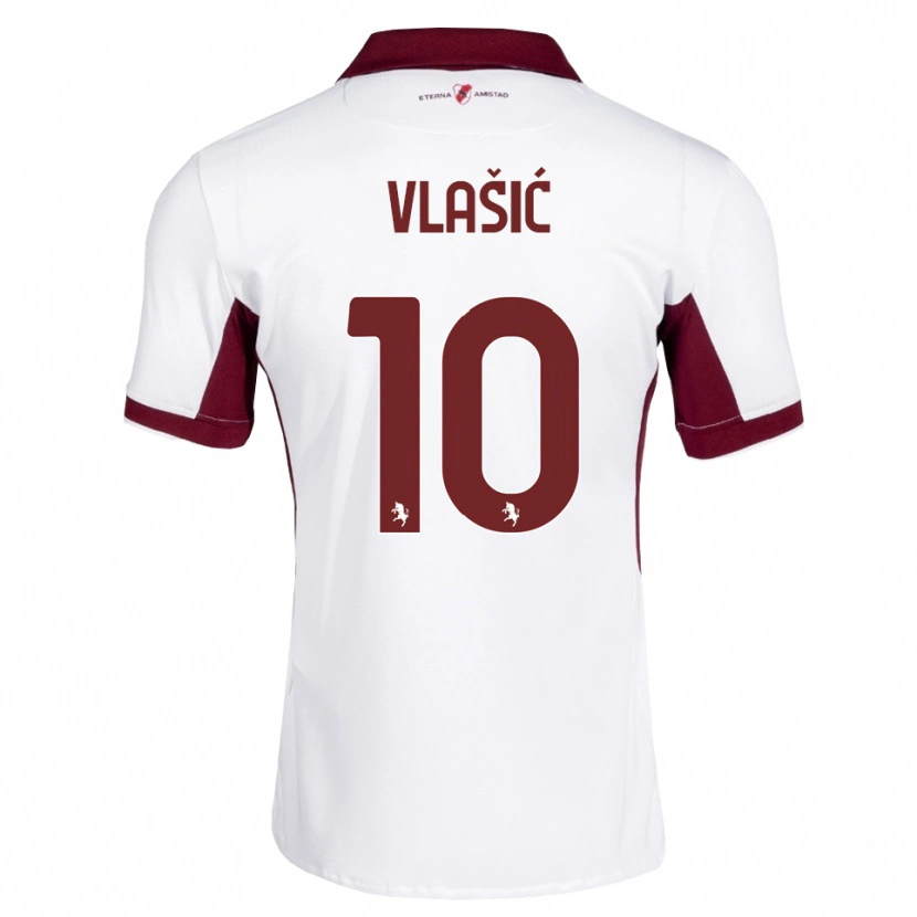 Danxen Męski Nikola Vlašić #10 Bordowy Biały Czerwony Wyjazdowa Koszulka 2026/27 Koszulki Klubowe