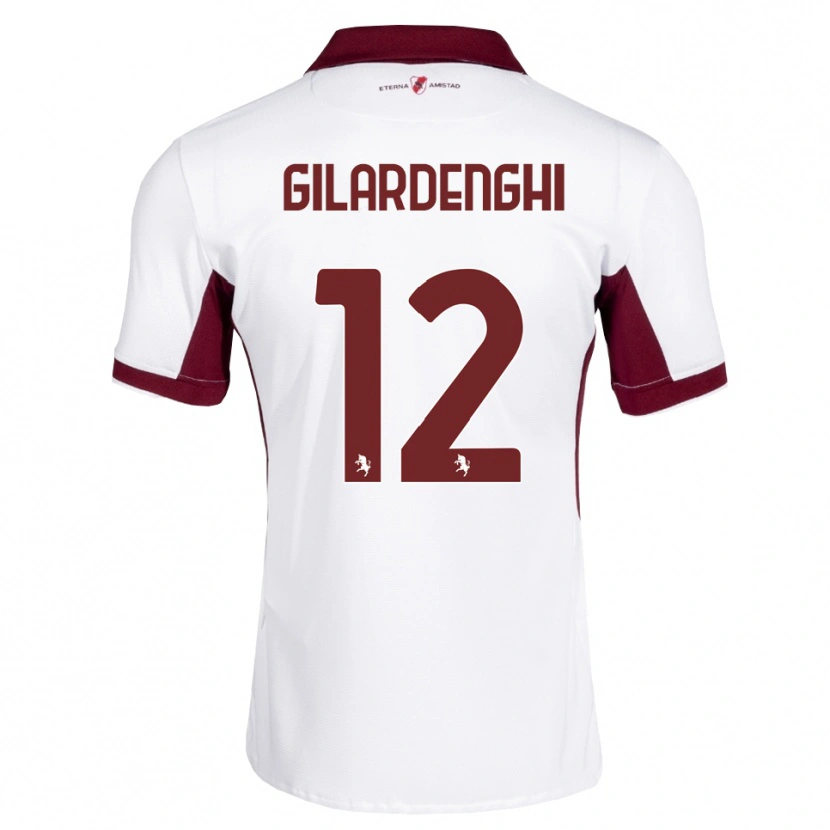 Danxen Męski Riccardo Gilardenghi #12 Bordowy Biały Czerwony Wyjazdowa Koszulka 2026/27 Koszulki Klubowe