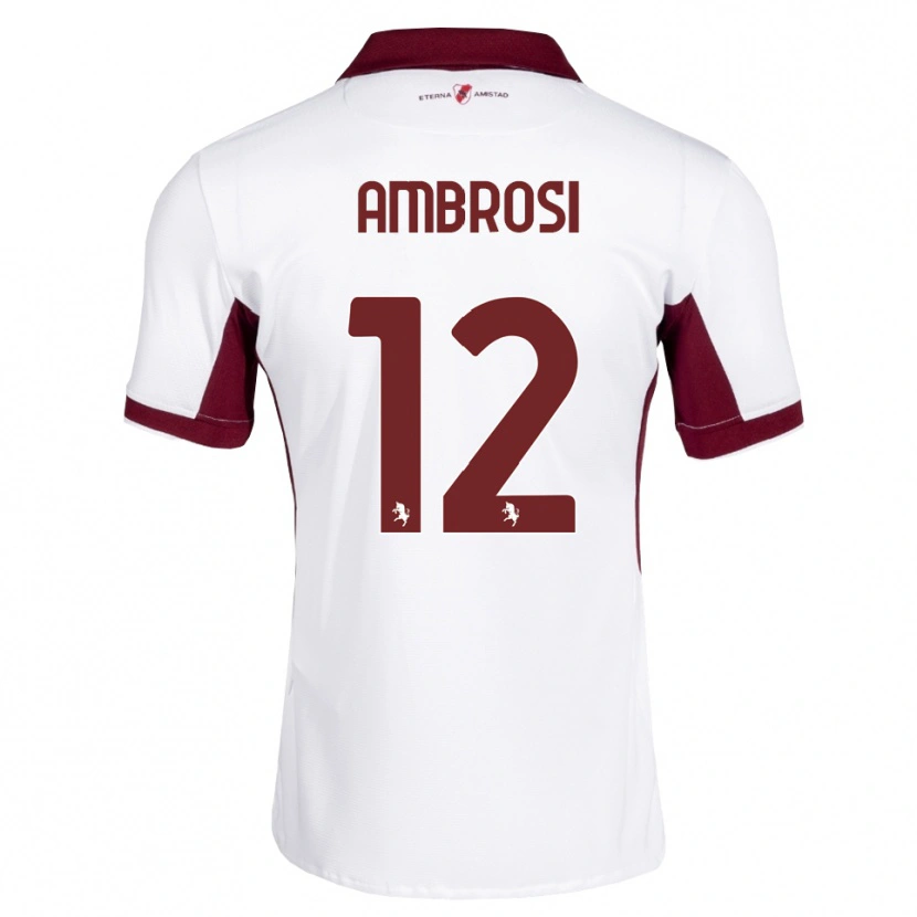 Danxen Męski Martina Ambrosi #12 Bordowy Biały Czerwony Wyjazdowa Koszulka 2026/27 Koszulki Klubowe