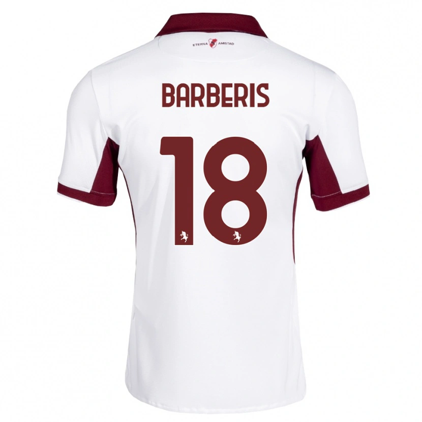 Danxen Męski Laura Barberis #18 Bordowy Biały Czerwony Wyjazdowa Koszulka 2026/27 Koszulki Klubowe