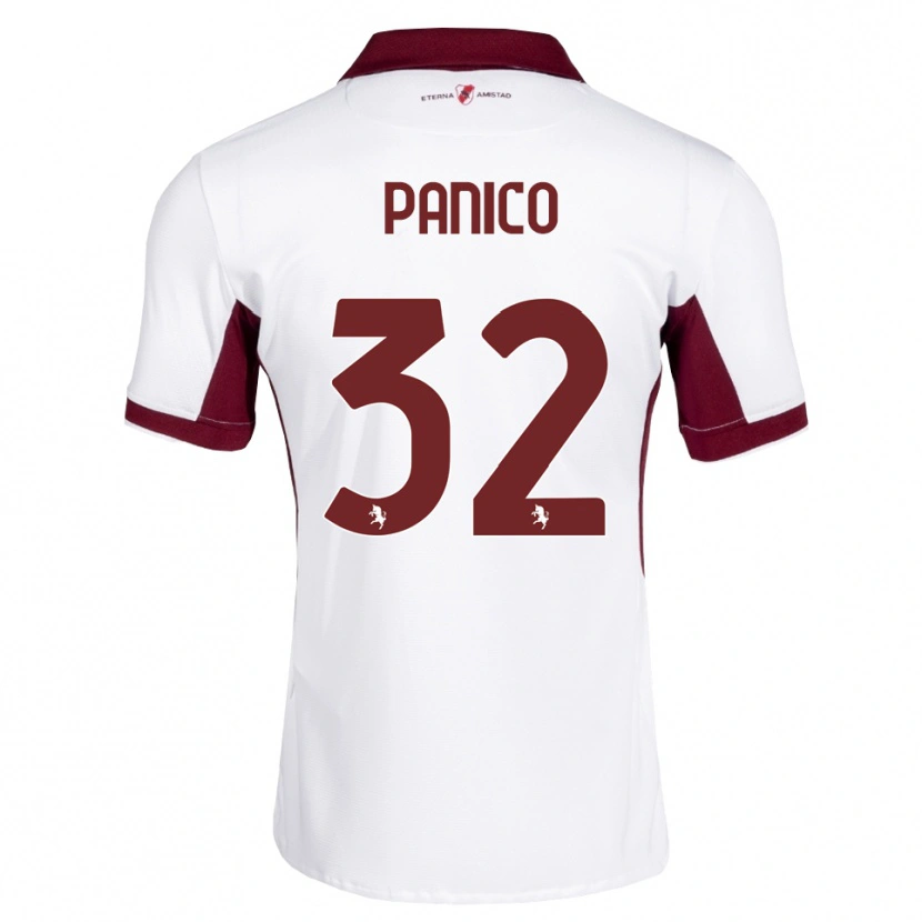 Danxen Męski Patrizia Panico #32 Bordowy Biały Czerwony Wyjazdowa Koszulka 2026/27 Koszulki Klubowe