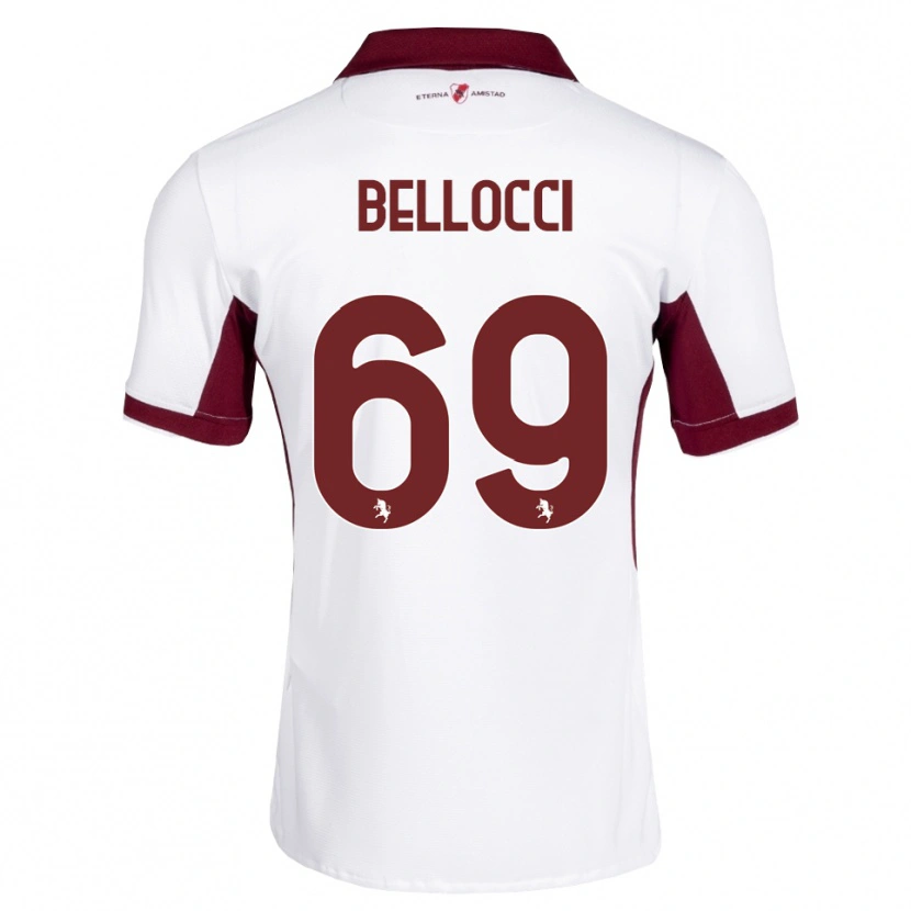 Danxen Męski Andrea Bellocci #69 Bordowy Biały Czerwony Wyjazdowa Koszulka 2026/27 Koszulki Klubowe