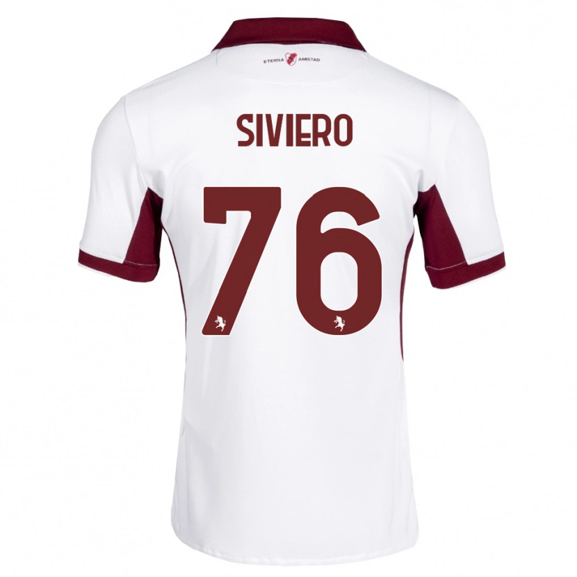 Danxen Męski Lapo Siviero #76 Bordowy Biały Czerwony Wyjazdowa Koszulka 2026/27 Koszulki Klubowe