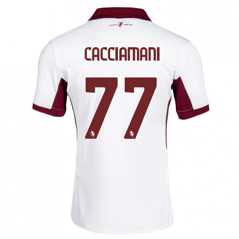 Danxen Męski Alessio Cacciamani #77 Bordowy Biały Czerwony Wyjazdowa Koszulka 2026/27 Koszulki Klubowe