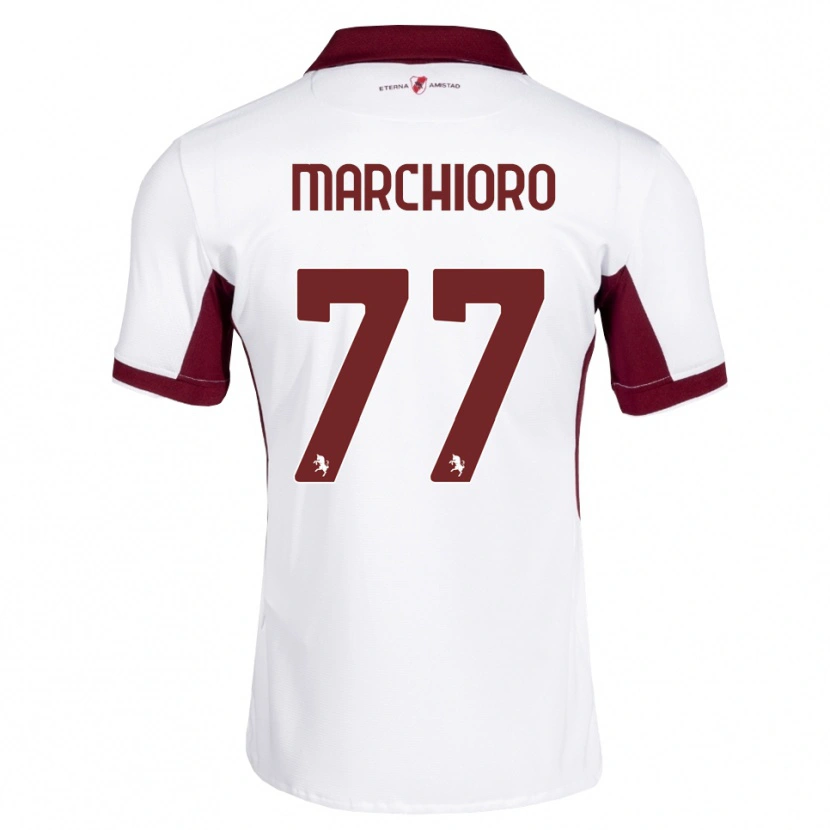 Danxen Męski Raffaele Marchioro #77 Bordowy Biały Czerwony Wyjazdowa Koszulka 2026/27 Koszulki Klubowe