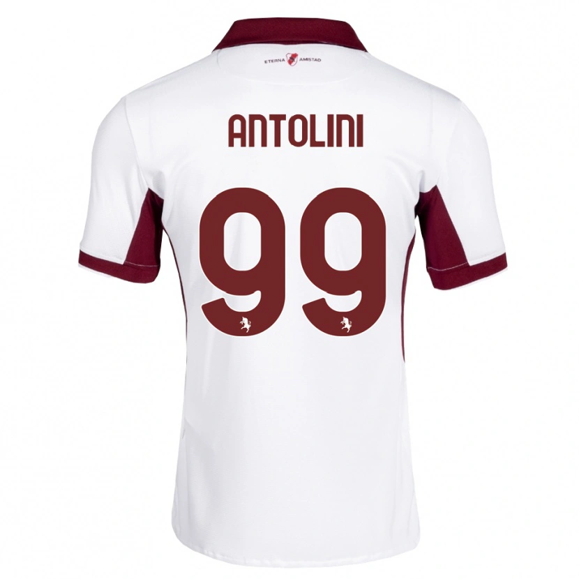Danxen Męski Jacopo Antolini #99 Bordowy Biały Czerwony Wyjazdowa Koszulka 2026/27 Koszulki Klubowe